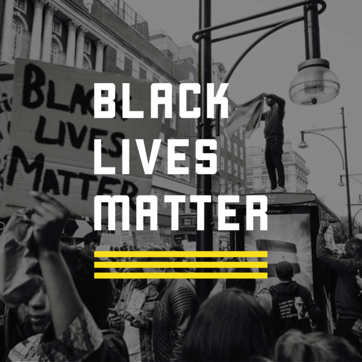 White text that reads Black Lives Matter on a black background